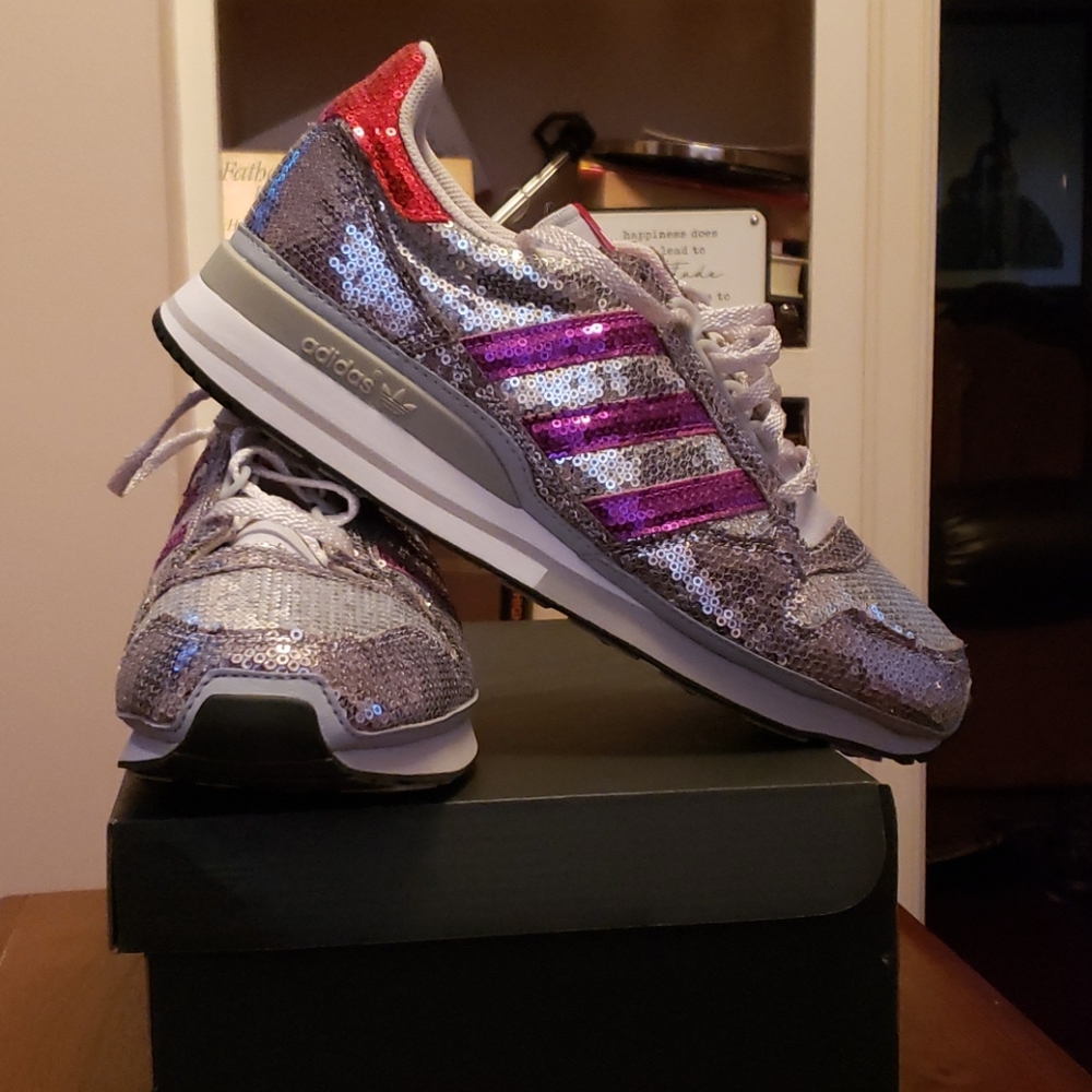 Brand New Adidas ZX500 Sequin Sneakers